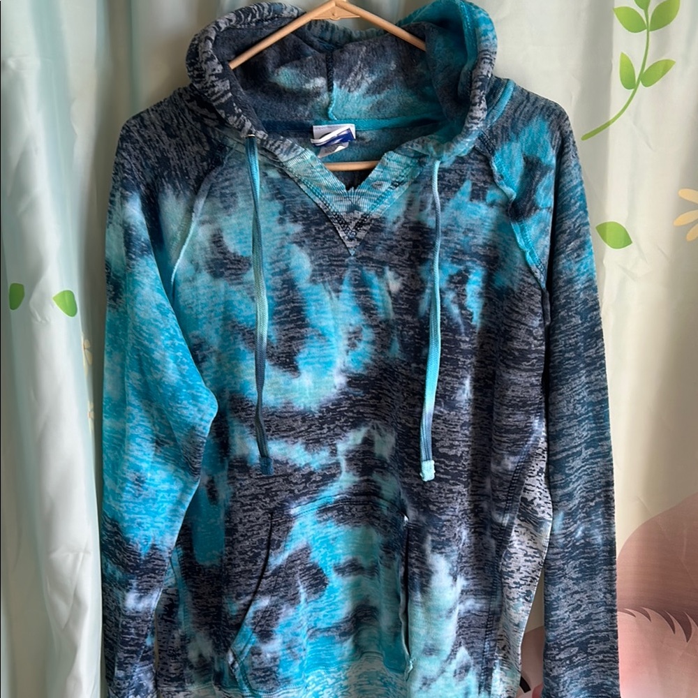 PFI Fashions Iconic Tie Dye Ocean Galaxy Long Sleeve Hoodie